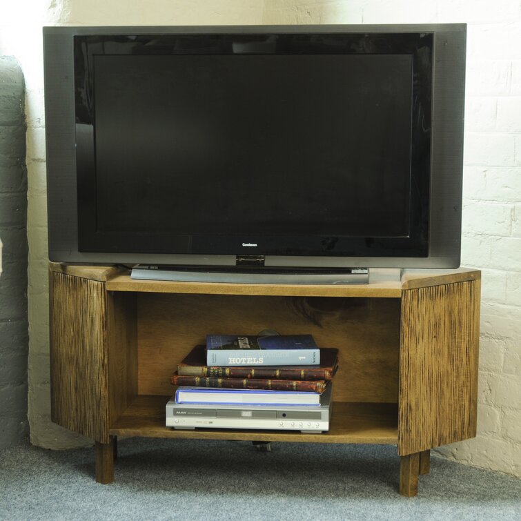 Ripple Solid Wood Corner TV Stand for TVs up to 39"