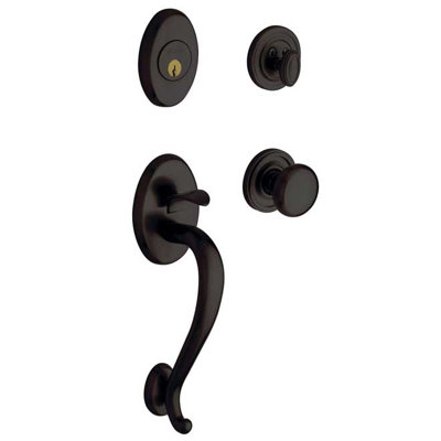 Logan Handleset with Deadbolt and Door Lever and Rosette