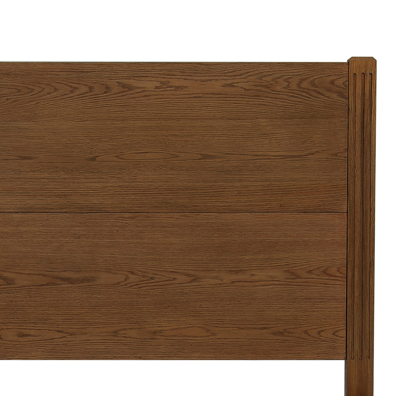 Solid Wood Panel Bedroom Set, Walnut, King