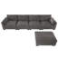 5 Modular Sectional 130", L-Shape, With High Density Foam, Side Storage, Folding Table, Dual Charging, Movement , 2 Armrest Pillows, Chenille, Colours 5 Seat, Storage Pockets,