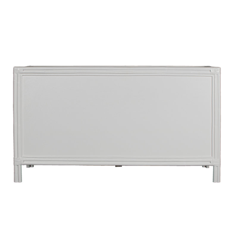 Aruba 8 - Drawer Dresser, White/Brushed Nickle