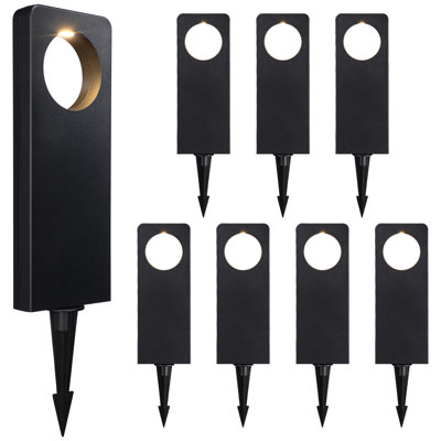 Black Integrated LED Metal Pathway Light