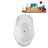59" Streamline Soaking Matte White Freestanding Tub and Tray With Internal Drain-101697948