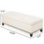 Banc de rangement, beige, bouton, mélange, charnière étroite, pour repose-pieds dans le salon et couloir
