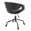 Chaise de travail en métal noir et similicuir noir-1810548041