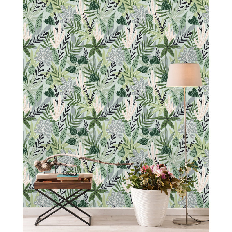 Peel & Stick Floral Wall Mural, 25" W x 99.96" L