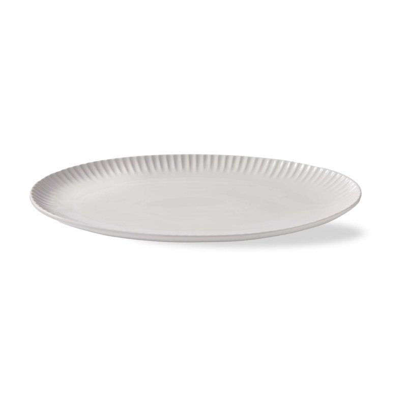 Vista Oval Platter Large Grey Stoneware Everyday, 1.25" H x 17" L x 11" W