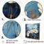Décoration murale champs blancs et bleus de fleurs sauvages III - Fleurs sauvages-100839386-100839389