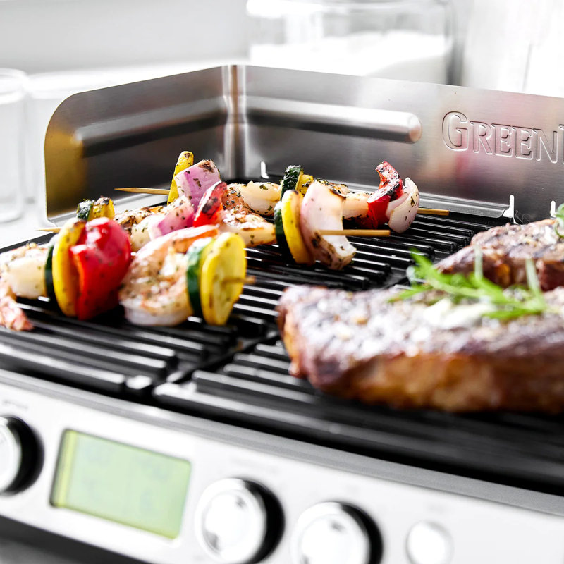 GreenPan Elite Indoor Ceramic Nonstick XL Smoke-Less Grill & Griddle, Black