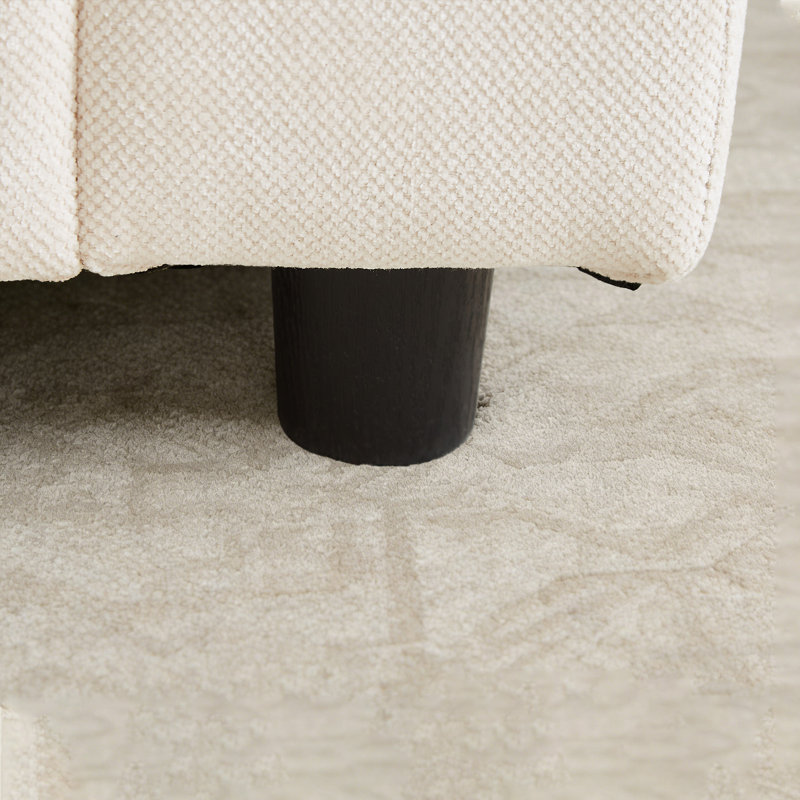 Canapé rembourré en chenille 94,6 po, Beige