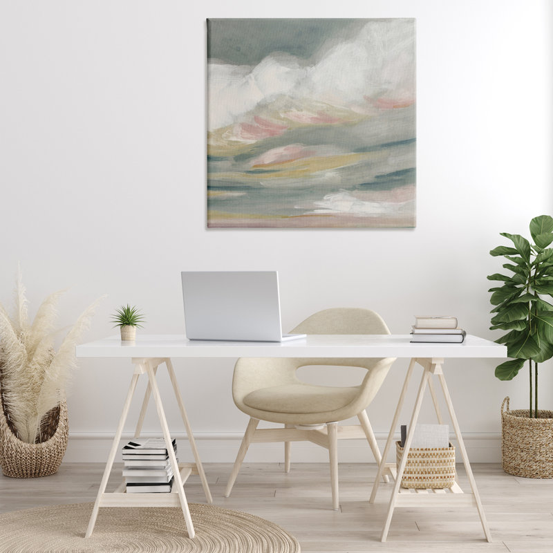«Storm Clouds Abstraction Floater», art mural sur toile par June Erica Vess, H 36 po x l 36 po x P 1,5 po