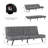 Camisha Twin 70'' Faux Leather Convertible Sofa-158951432