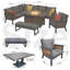 Patio Dining Set with Rectangular Table-131324033-131324034