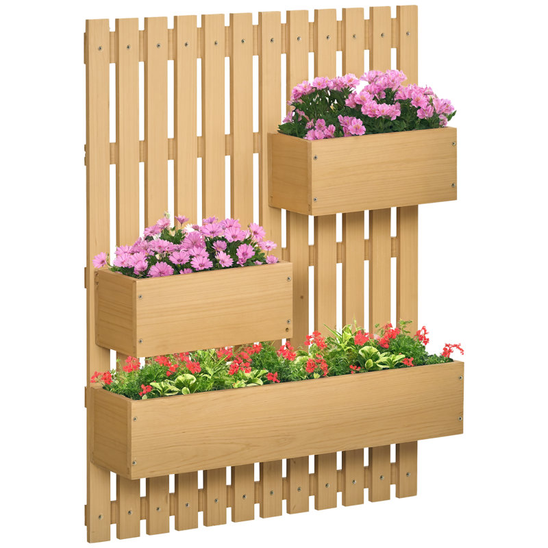 Jardinière murale avec treillis pour terrasse
