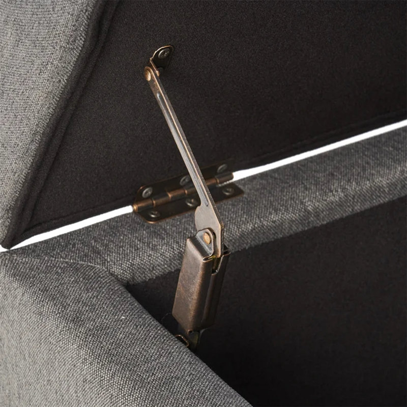 Banc de rangement rembourré Bluford, Duplicata gris foncé 