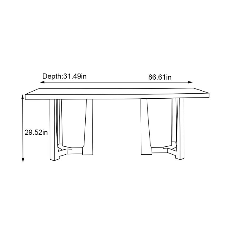 Hosna, 29.52"H x 86.61"L x 31.49"W