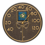 Dard Hunter Rose Indoor/Outdoor Wall Thermometer