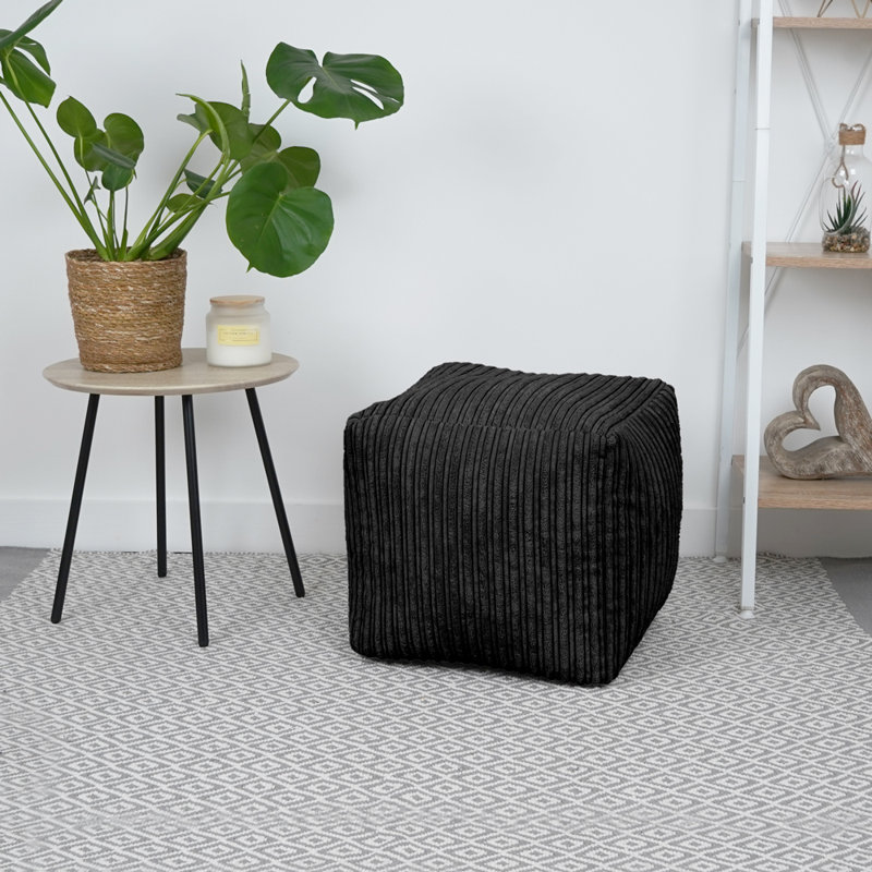 Polyester Refillable Classic Bean Bag, Black
