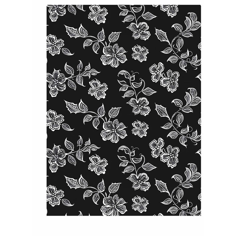 «Floral Floral Dreams», impression d'art moderne sans cadre noir et blanc, H 16 po x l 12 po