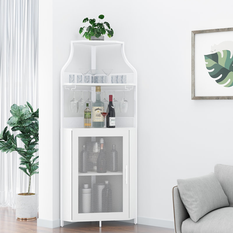 Solid Wood Floor Wine Bottle Rack, White