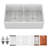 33" White Double Bowl Sink Workstation - Ceramic Material, Low Water Absorption, Resistance To Chips, Track As Workspace, Accessories In Package