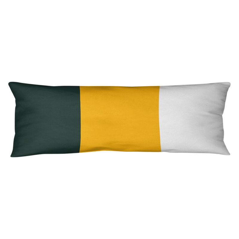 Oreiller de corps en polyester / polyester Arizona Football Stripes, Jaune, NFL