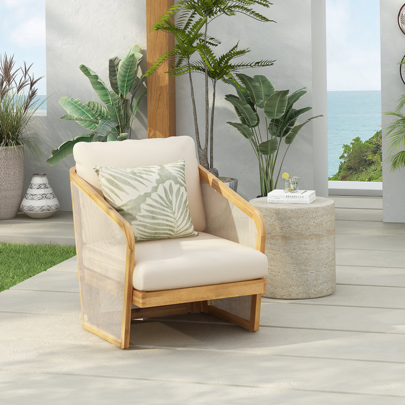 Fauteuil club Royal Wood Textilene, 1