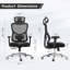 Chaise de bureau ergonomique en filet avec appui-tête réglable-1077795121
