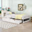 Lit plateforme simple en bois 2 tiroirs avec tête et pied de lit-1714551003