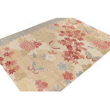 Distressed Homage Hand Knotted Wool Animal Print Area Rug