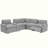 Power Recliner Corner Sofa with USB Ports and Power Socket-2142709286