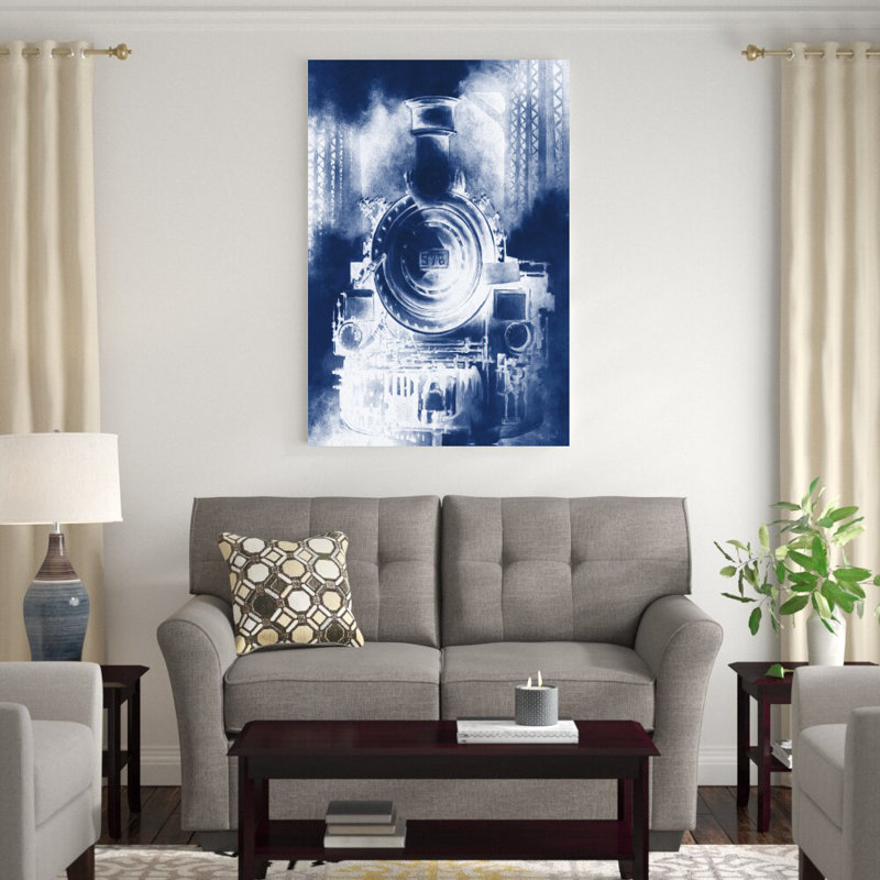 " Navy Train " Painting Print, 48" H x 32" W