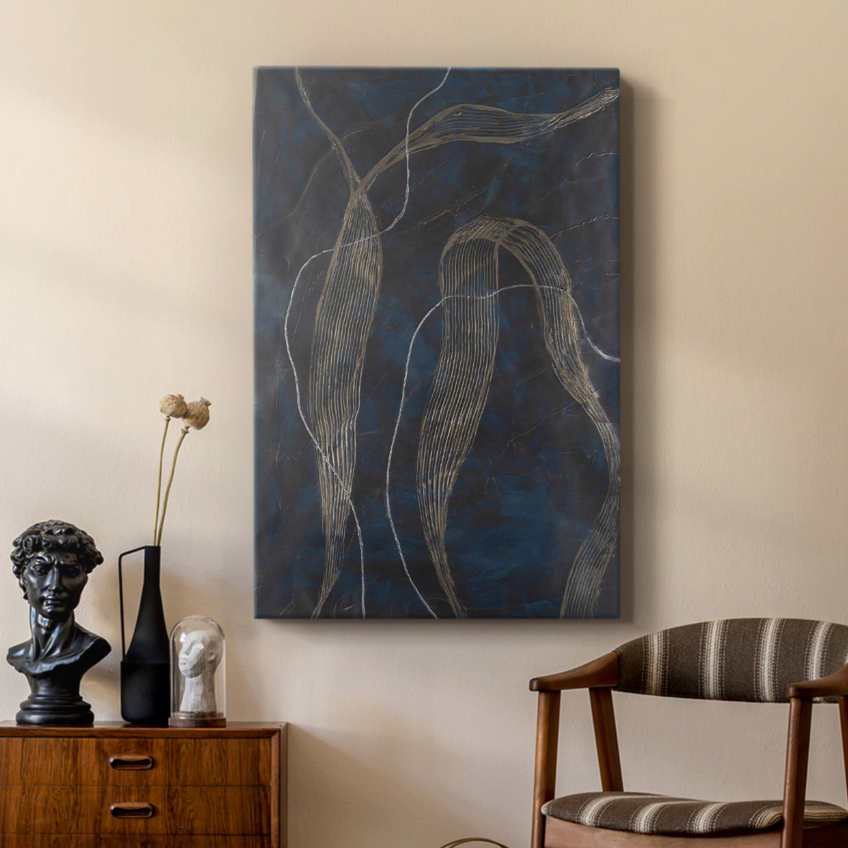 Wrought Studio™ Laminar Flow I -Custom Wrapped Gallery Cavas | Wayfair
