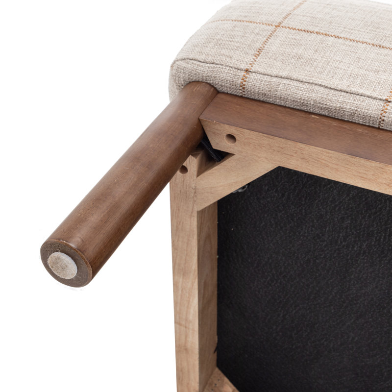 Kreindler Upholstered Ottoman, Tan Polyester