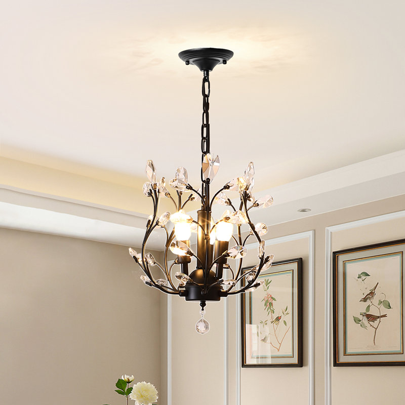 Jamei 3 - Light Dimmable Empire Chandelier, Black