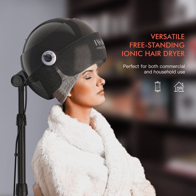 Fareed 1875W Freestanding Ionic Hooded Hair Dryer, Black