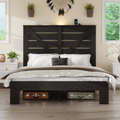 Bed Frame with Headboard, Noise - Free, No Box Spring Needed, Easy Assembly, and for Comfortable Sleep by Latitude Run