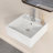 15.75 In. X 15.75 In. Rectangular Ceramic Wall Mount Small Vessel Sink With Center Faucet Hole In White
