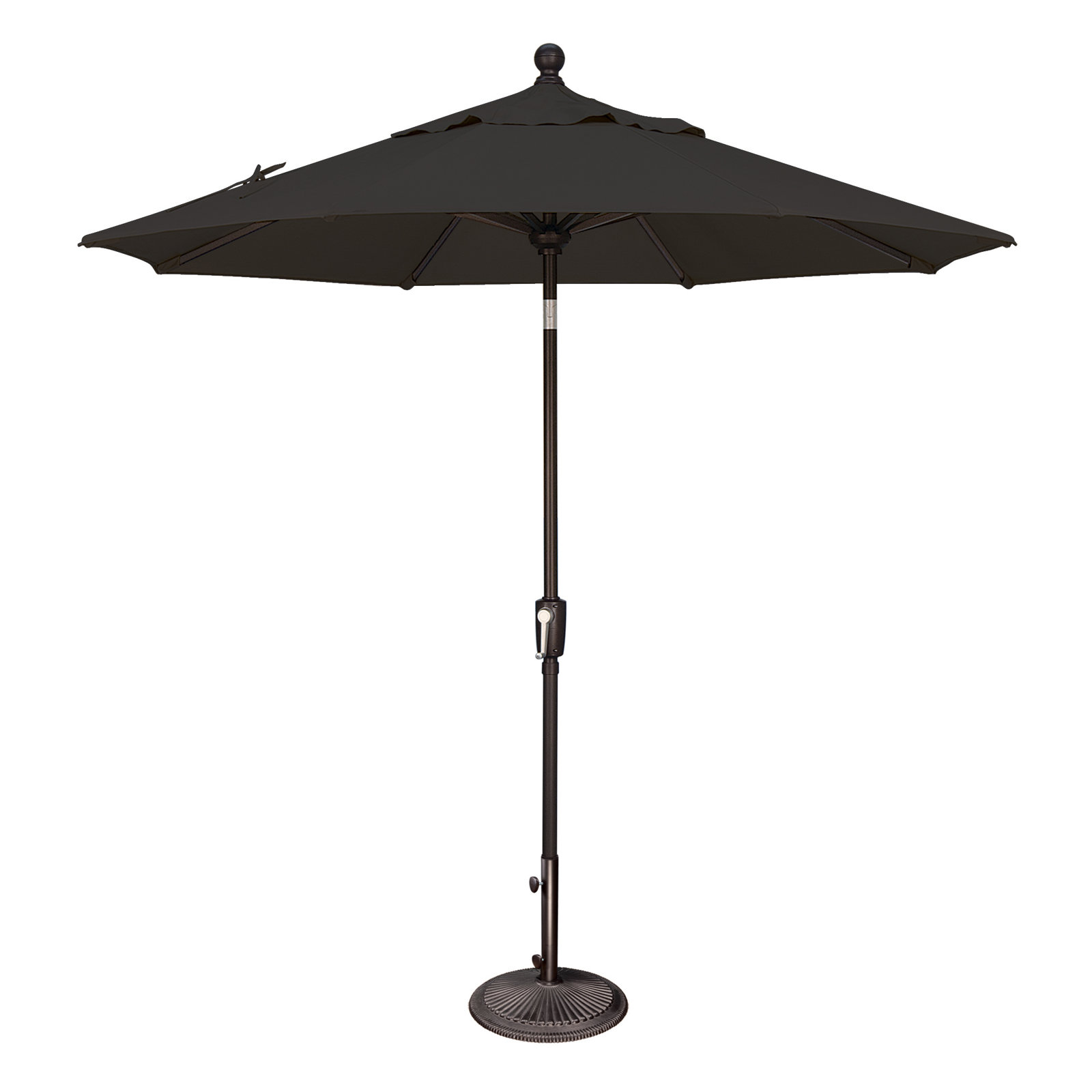 Launceston Market Umbrella, Black Solefin, Black, 96" H x 90" W x 90" D