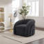 Fauteuil demi-tonneau pivotant rembourré Aunna-249351917