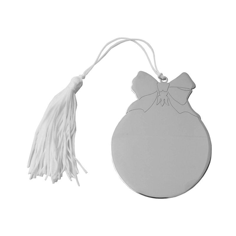 Ornement boule avec pampille blanc
