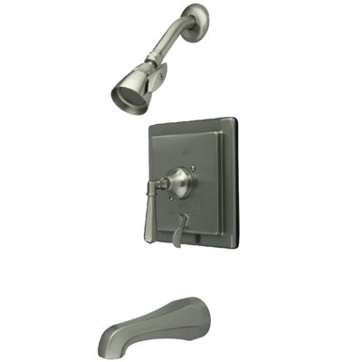 Robinet de baignoire et de douche à pression équilibrée à poignée simple Kingston Brass Metropolitan