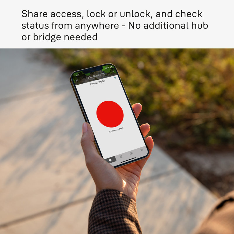 Black Suede Wi-Fi Smart Door Lock with Keypad and Voice Control