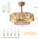 20" Bartlomiej 5 - Blade Farmhouse Caged Ceiling Fan with Remote Control