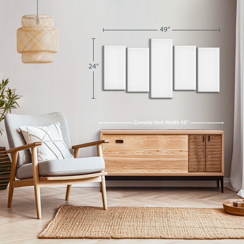Grand Teton 5 pièces sur toile, H 24 po x l 49 po x P 1,25 po