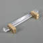 Acrylic Gray and Brass Cabinet and Drawer Pulls-717357657-728817746