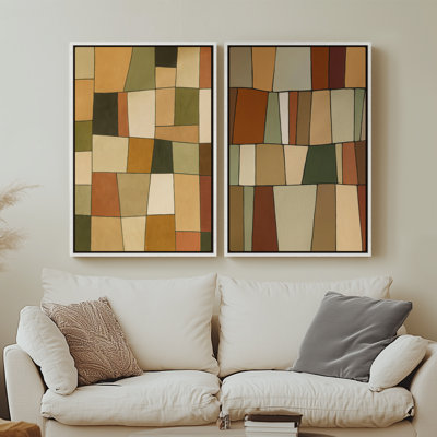 Art mural encadré sur toile, rétro muraux abstraits pour chambre à coucher