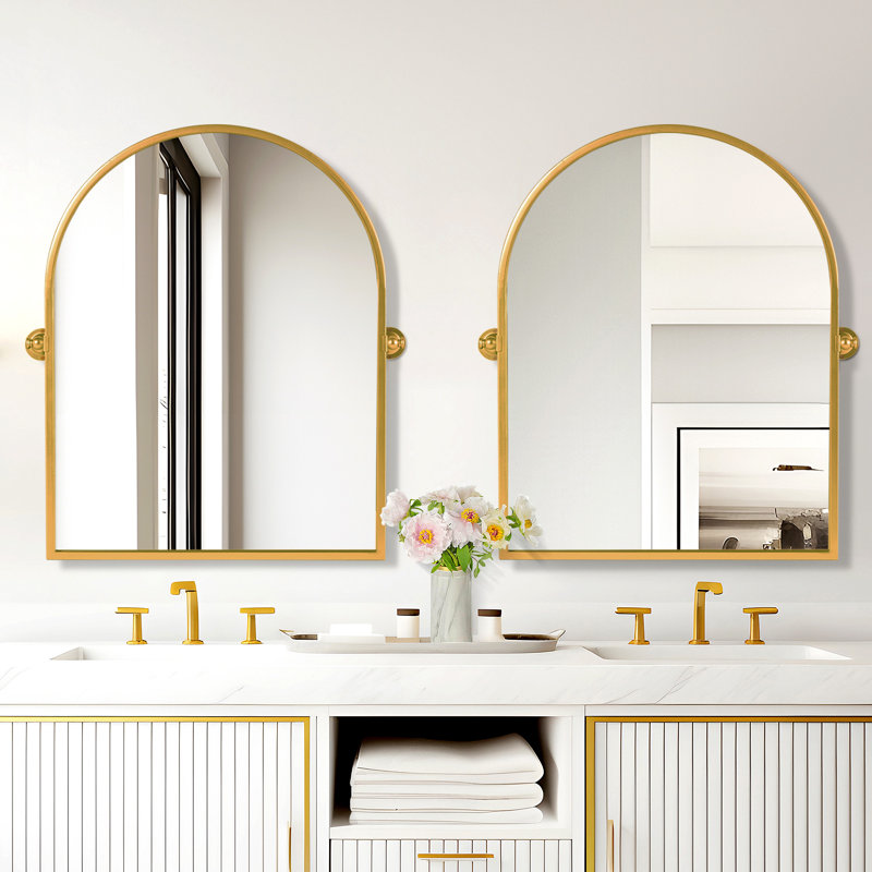 Miroir mural Avais, Doré, 31 po x 24 po