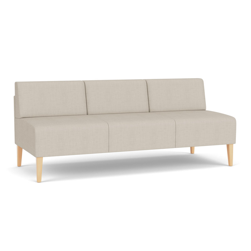 Canapé sans accoudoirs Luxe Lounge, Plot Line neutre, Bois naturel
