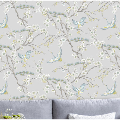 Hardin 33' L x 20.5" W Textured Non-Pasted Wallpaper Roll